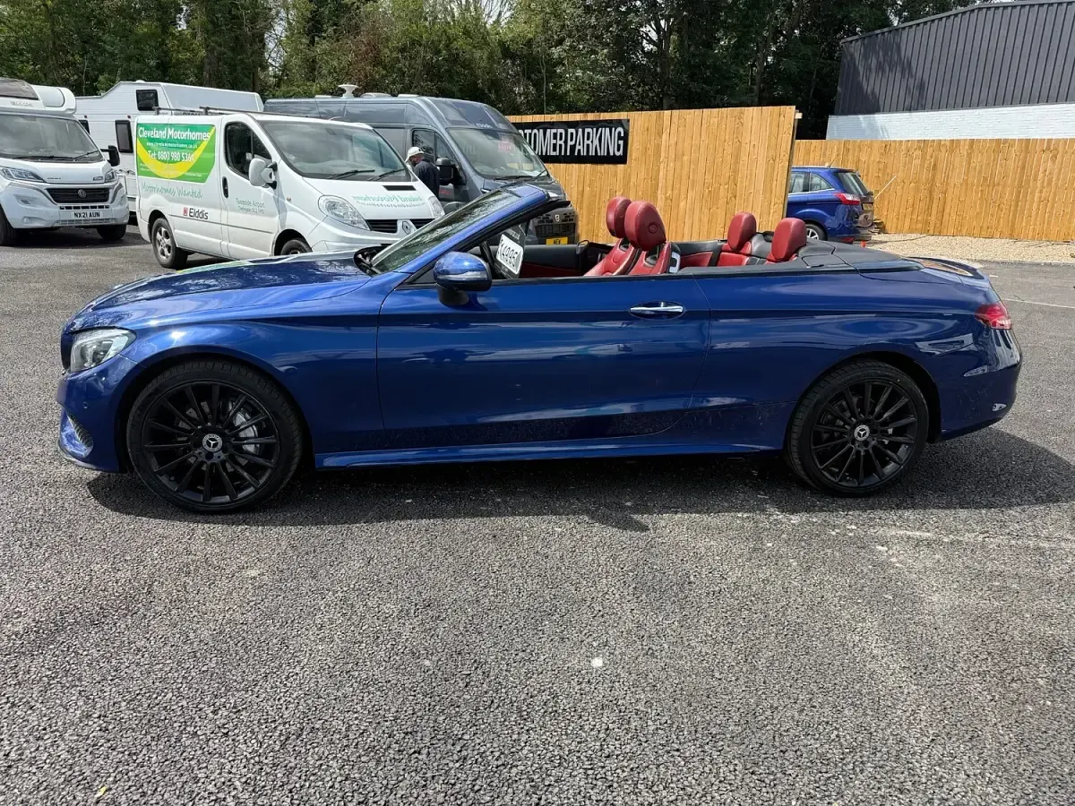 Used Mercedes C220 AMG Line Premium Plus 2017 Blue Cabriolet