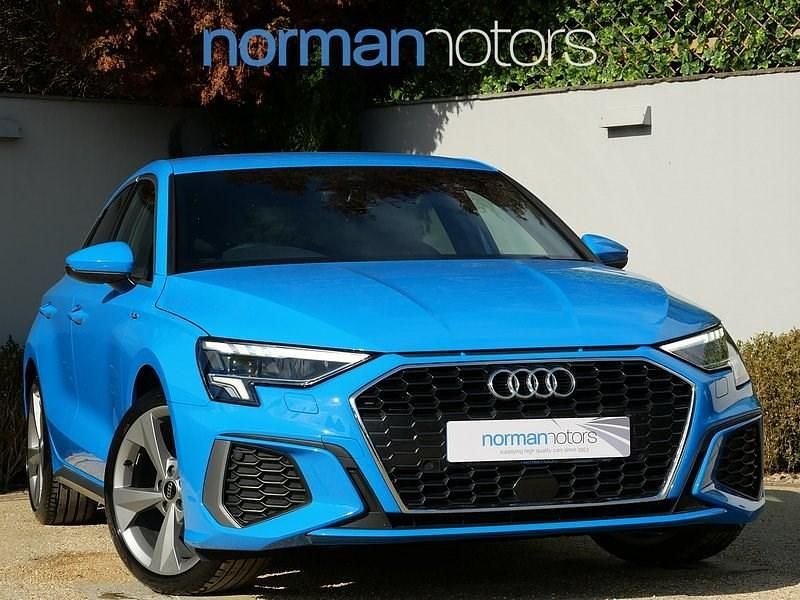 Blue Used 2023 Audi A3 S-Line Sedan | £23,995 (Fair price) - Image 1/3