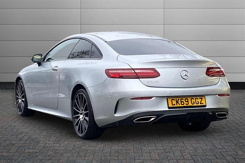 Used Mercedes E350 AMG line 299 HP (219 kW) 2019 Iridium silver Coupe