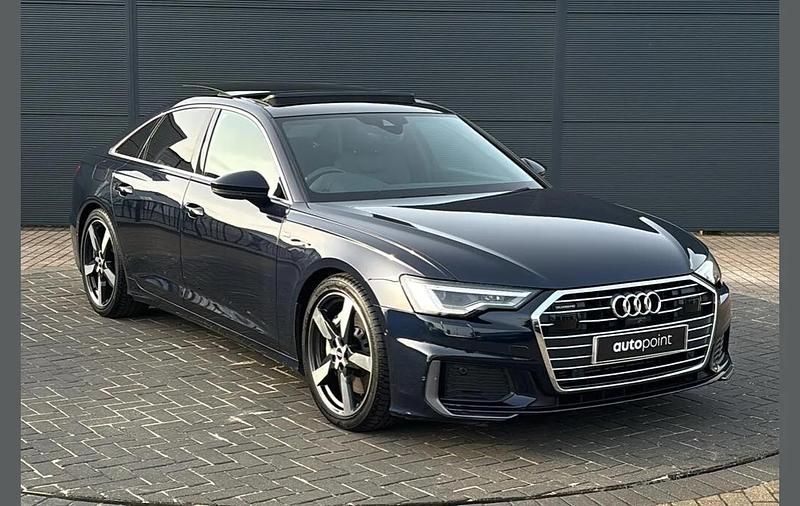 Used Audi A6 S-Line 295 HP (216 kW) 2021 Blue Sedan