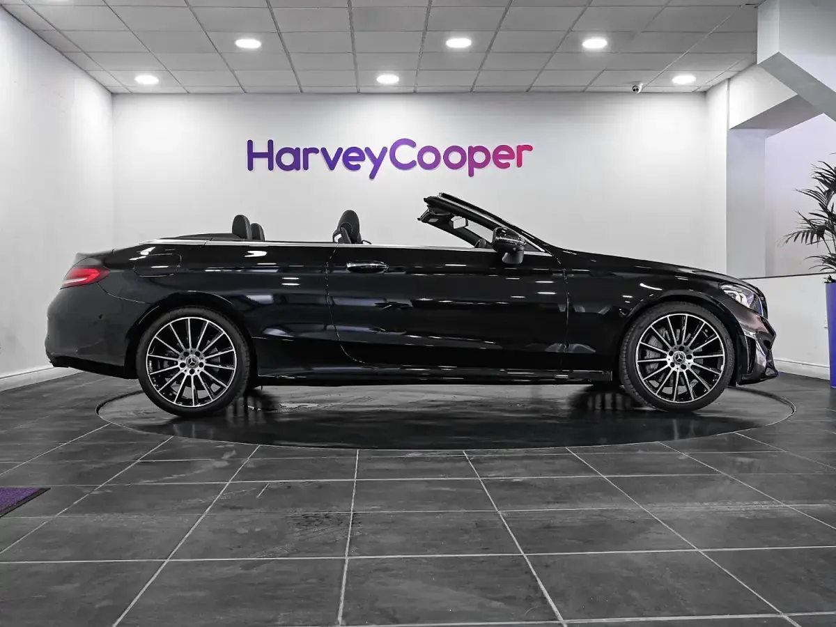 Used Mercedes C300 AMG line 258 HP (189 kW) 2023 Black Cabriolet
