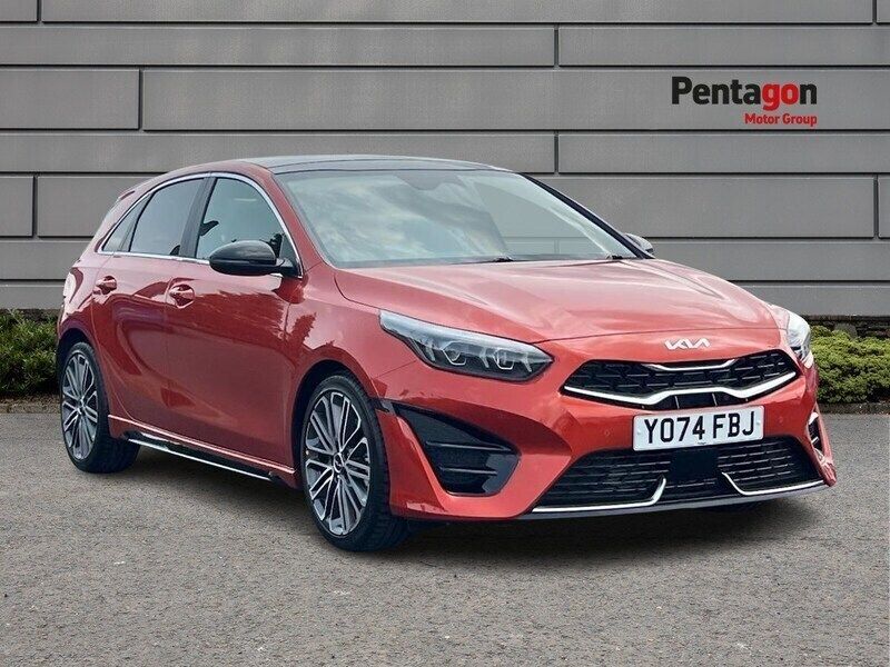 Premium paint orange fusion Used 2025 Kia Ceed GT GT-Line S Hatchback | £25,299 - Image 1/3