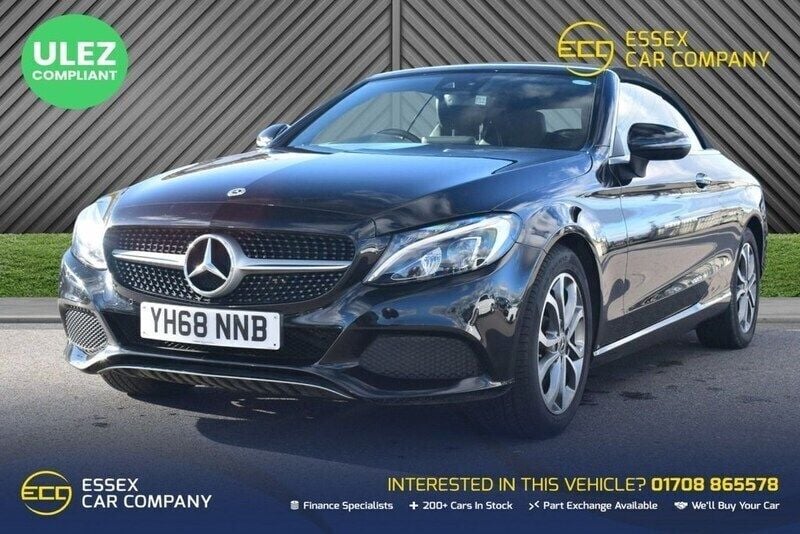 Black Used 2018 Mercedes C250 Premium Plus Cabriolet | £18,995 (Fair price) - Image 1/4