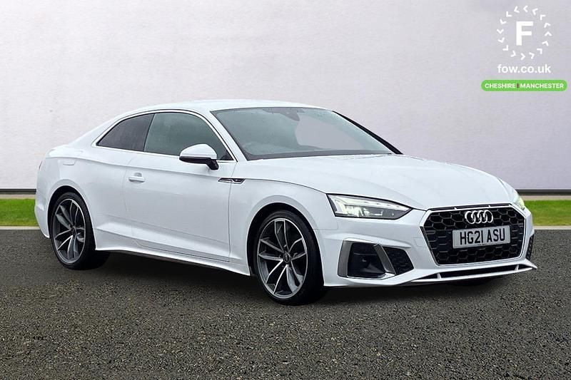 White Used 2021 Audi A5 S-Line Coupe | £20,399 (Super price) - Image 1/4