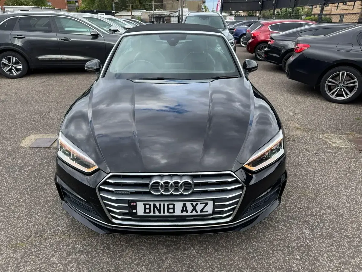 Used Audi A5 Cabriolet S-Line 190 HP (139 kW) 2018 Black Cabriolet