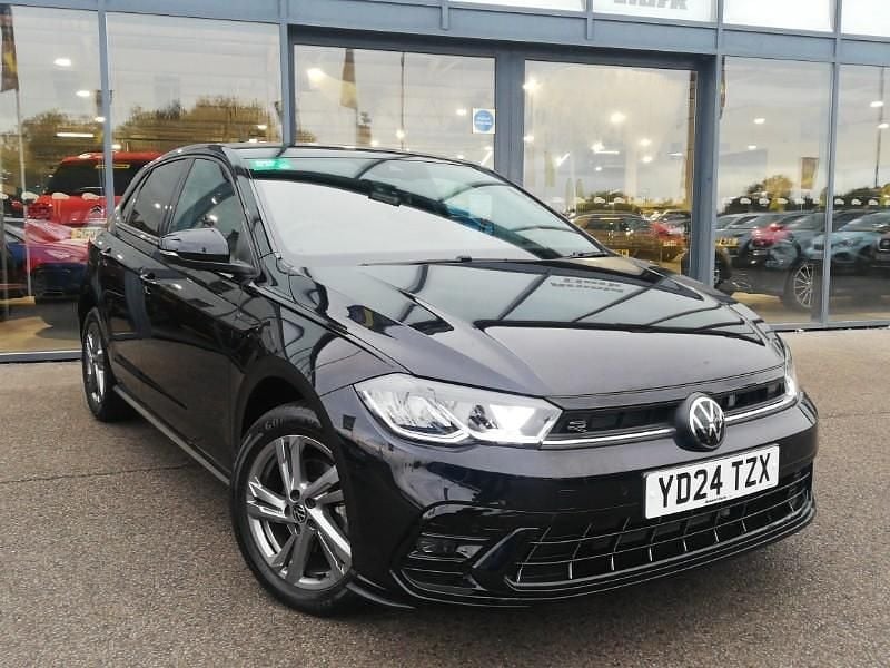 Black Used 2024 VW Polo R-line Hatchback | £22,298 (Expensive) - Image 1/4