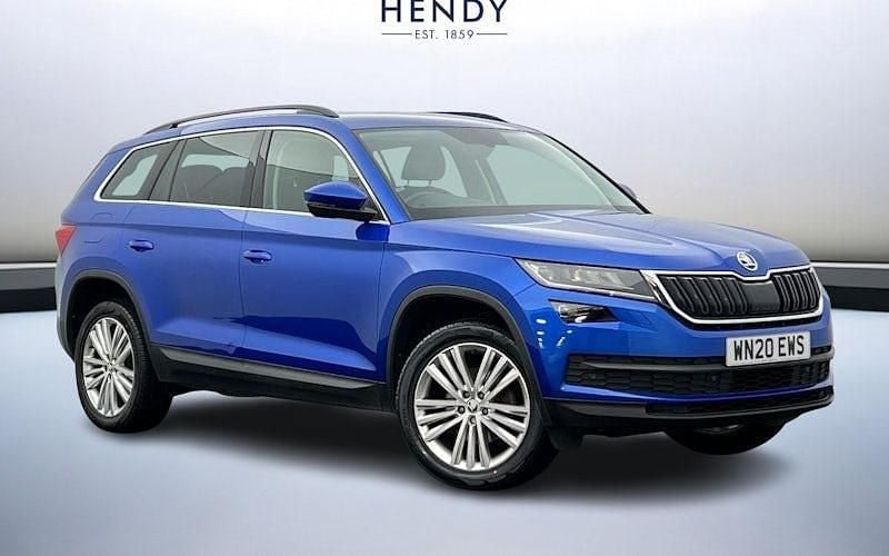 Race blue metallic Used 2020 Skoda Kodiaq SE L SUV | £18,299 (Fair price) - Image 1/4