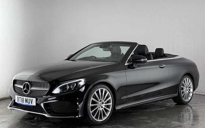 Used Mercedes C300 AMG Line Premium Plus 245 HP (180 kW) 2018 Black Cabriolet