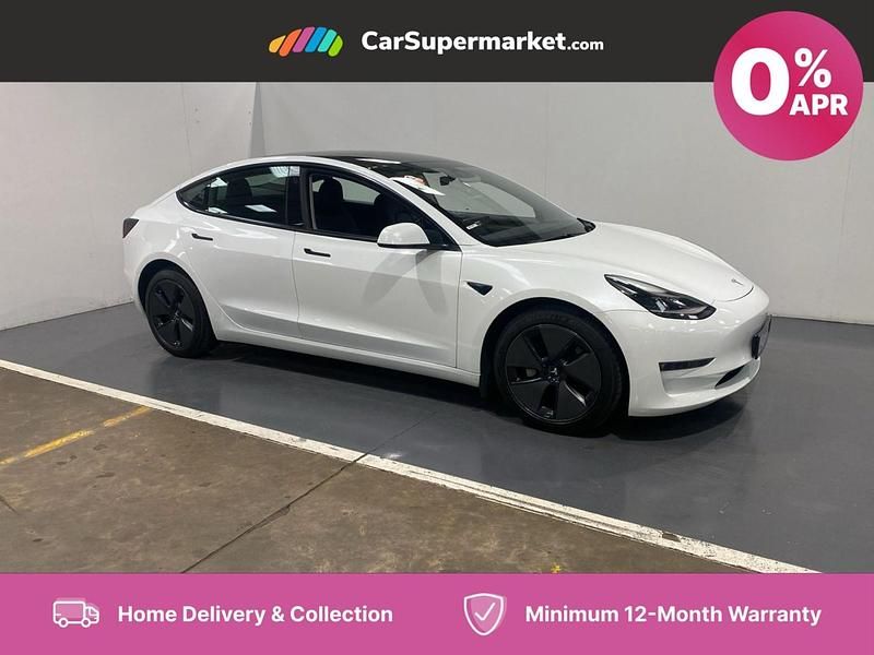 White Used 2021 Tesla Model 3 Long Range AWD Sedan | £27,697 - Image 1/4
