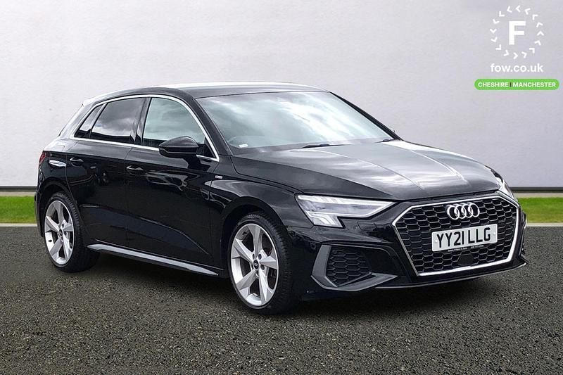Black Used 2021 Audi A3 S-Line Hatchback | £20,099 (Fair price) - Image 1/4