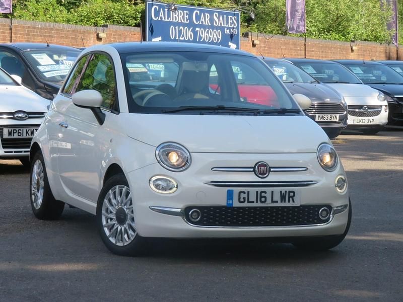 White Used 2016 Fiat 500 Lounge Hatchback | £6,995 (Fair price) - Image 1/4