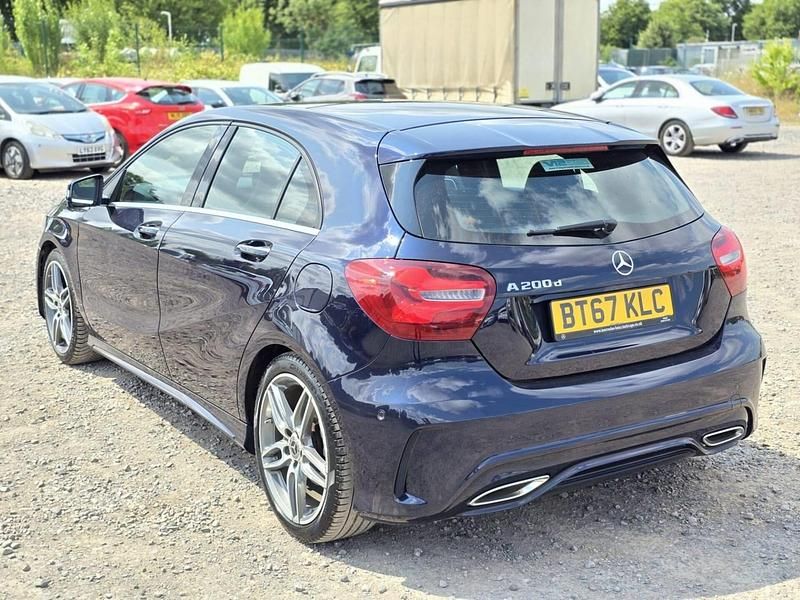 Used Mercedes A200 AMG line 136 HP (100 kW) 2017 Blue Hatchback