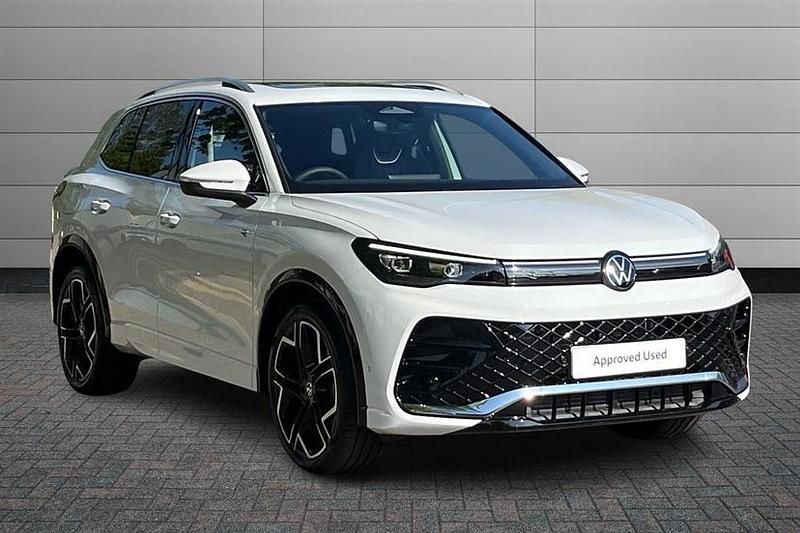 Pure white Used 2025 VW Tiguan R-line SUV | £36,490 (Expensive) - Image 1/4