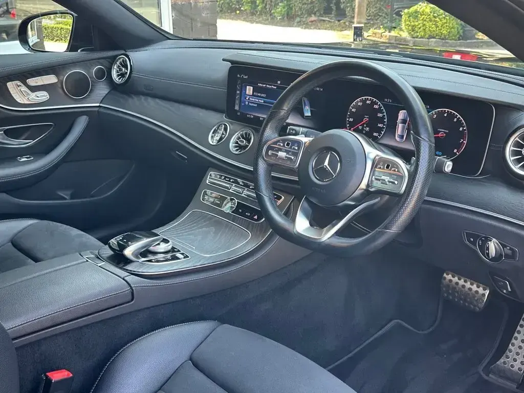 Used Mercedes E350 AMG line 313 HP (230 kW) 2020 Black Coupe