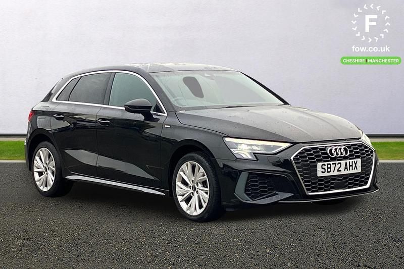 Black Used 2022 Audi A3 e-tron S-Line Hatchback | £23,599 (Fair price) - Image 1/4