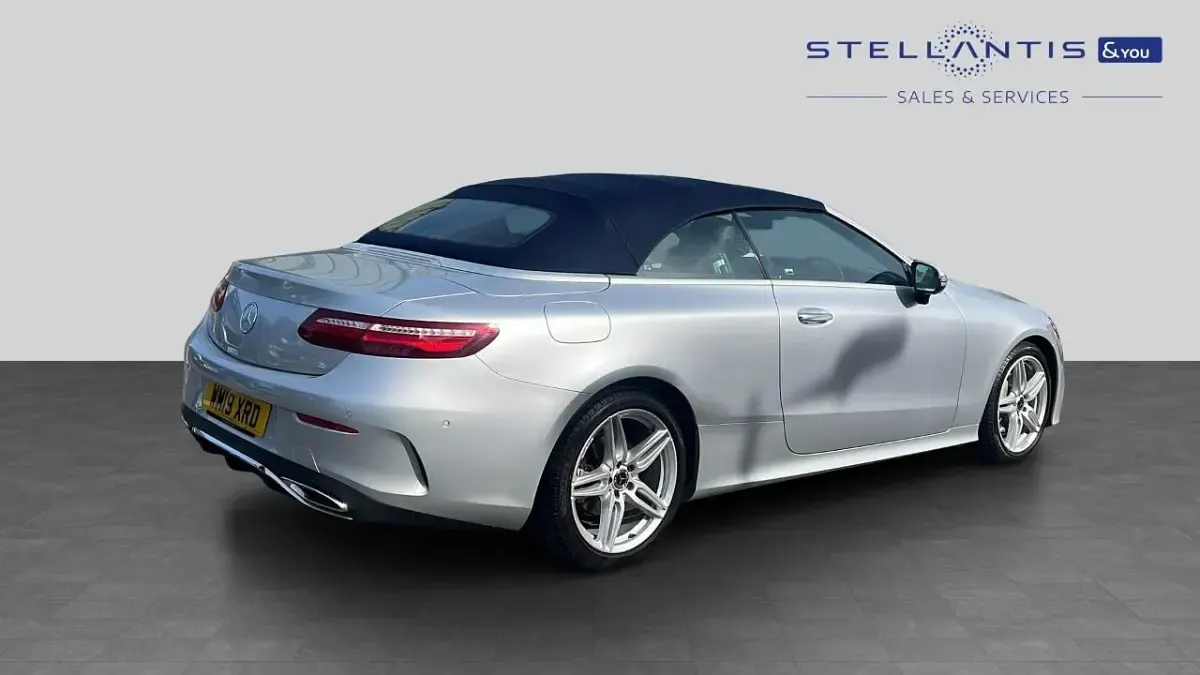 Used Mercedes E220 AMG line 191 HP (140 kW) 2019 Grey Cabriolet