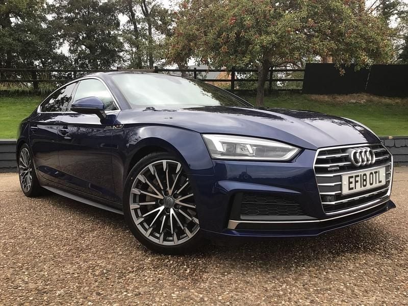 Blue Used 2018 Audi A5 S-Line Coupe | £18,990 (A bit pricey) - Image 1/4