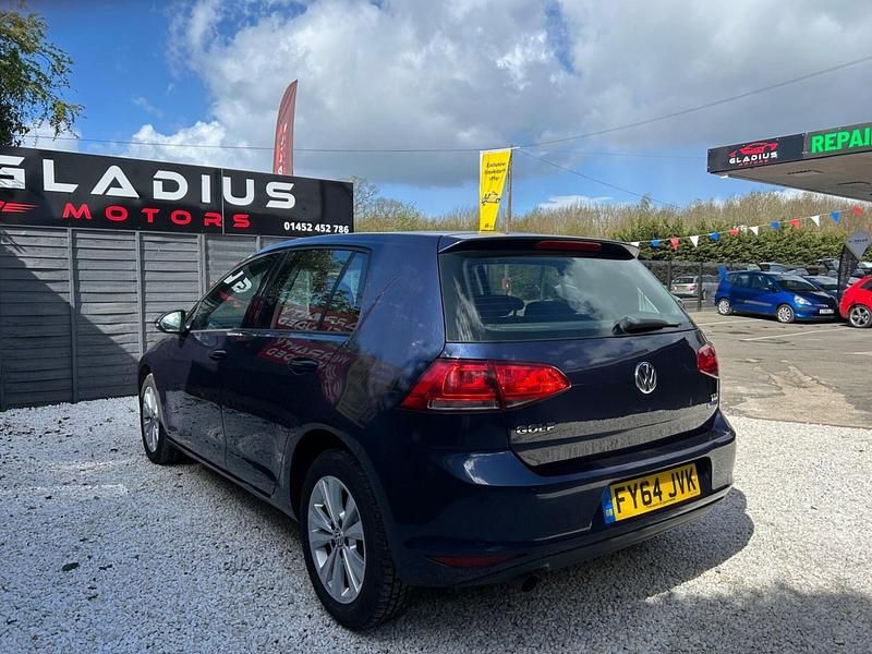 Used VW Golf VII SE 105 HP (77 kW) 2014 Blue Hatchback