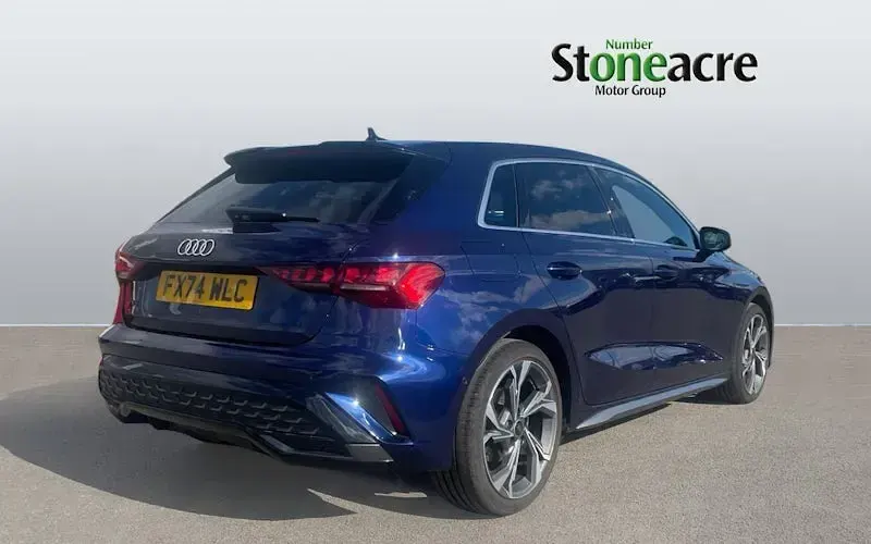 Used Audi A3 Sportback S-Line 150 HP (110 kW) 2024 Blue Hatchback