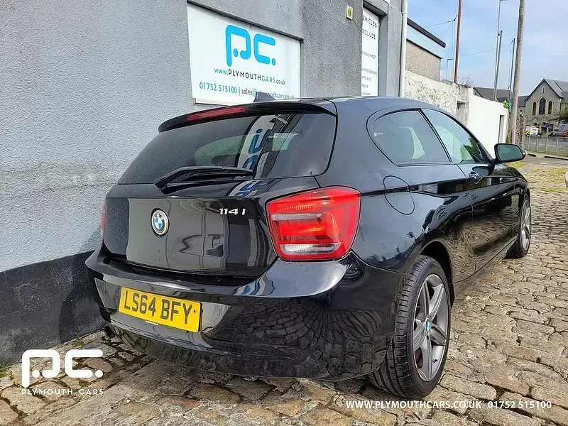 Used BMW 114 Sport Line 102 HP (75 kW) 2014 Black Hatchback