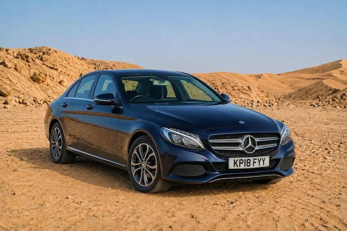 Begagnad Mercedes C220 170 HK (125 kW) 2018 Blå Sedan