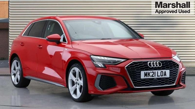 Red Used 2021 Audi A3 S-Line Hatchback | £21,896 (A bit pricey) - Image 1/4