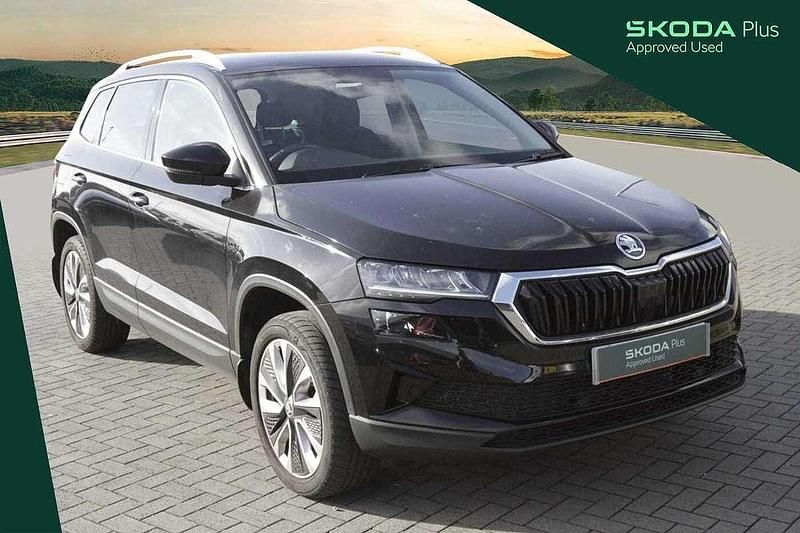 Black magic pearl effect Used 2023 Skoda Karoq SE L SUV | £23,483 (Fair price) - Image 1/4