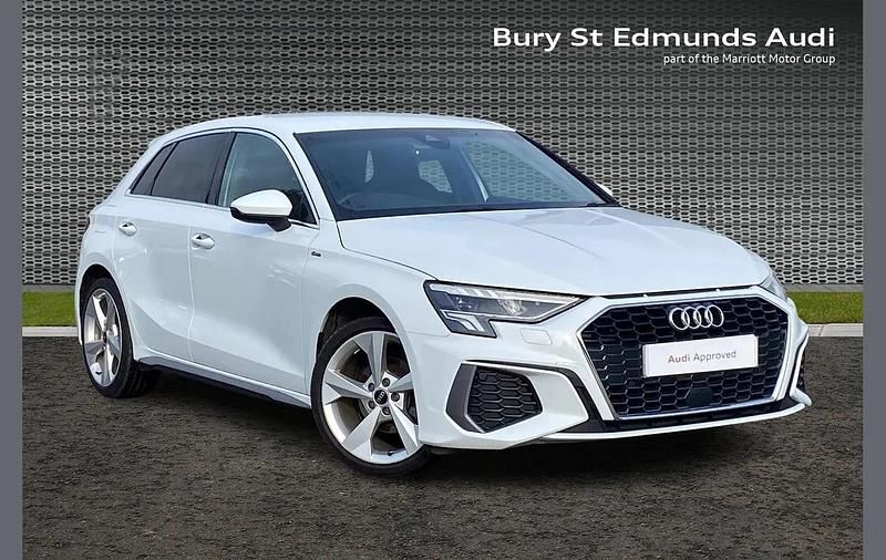 White Used 2022 Audi A3 S-Line Hatchback | £21,102 (Fair price) - Image 1/4