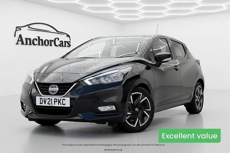 Black Used 2021 Nissan Micra Acenta Hatchback | £11,495 (Fair price) - Image 1/4