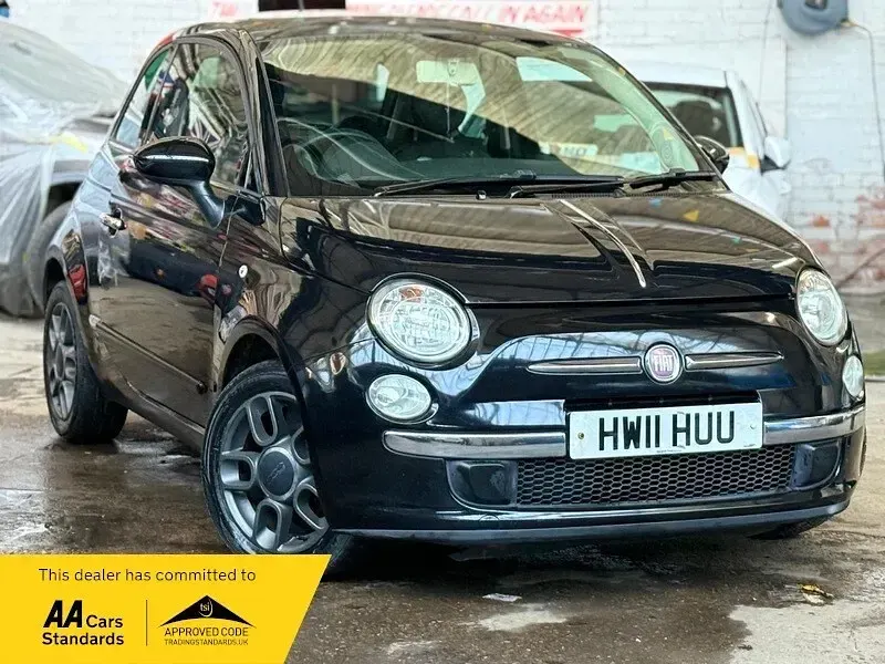 Used Fiat 500 Lounge 69 HP (50 kW) 2011 Black Hatchback