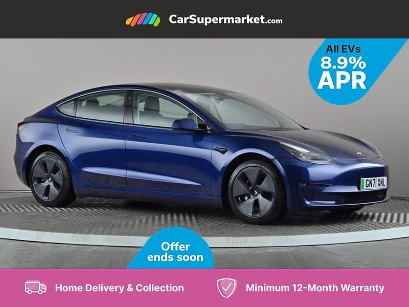 Blue Used 2021 Tesla Model 3 Long Range AWD Sedan | £21,697 (Fair price) - Image 1/3
