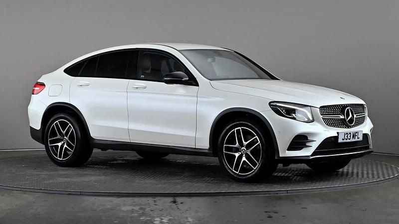 Used Mercedes GLC220 AMG line 170 HP (125 kW) 2017 White Coupe