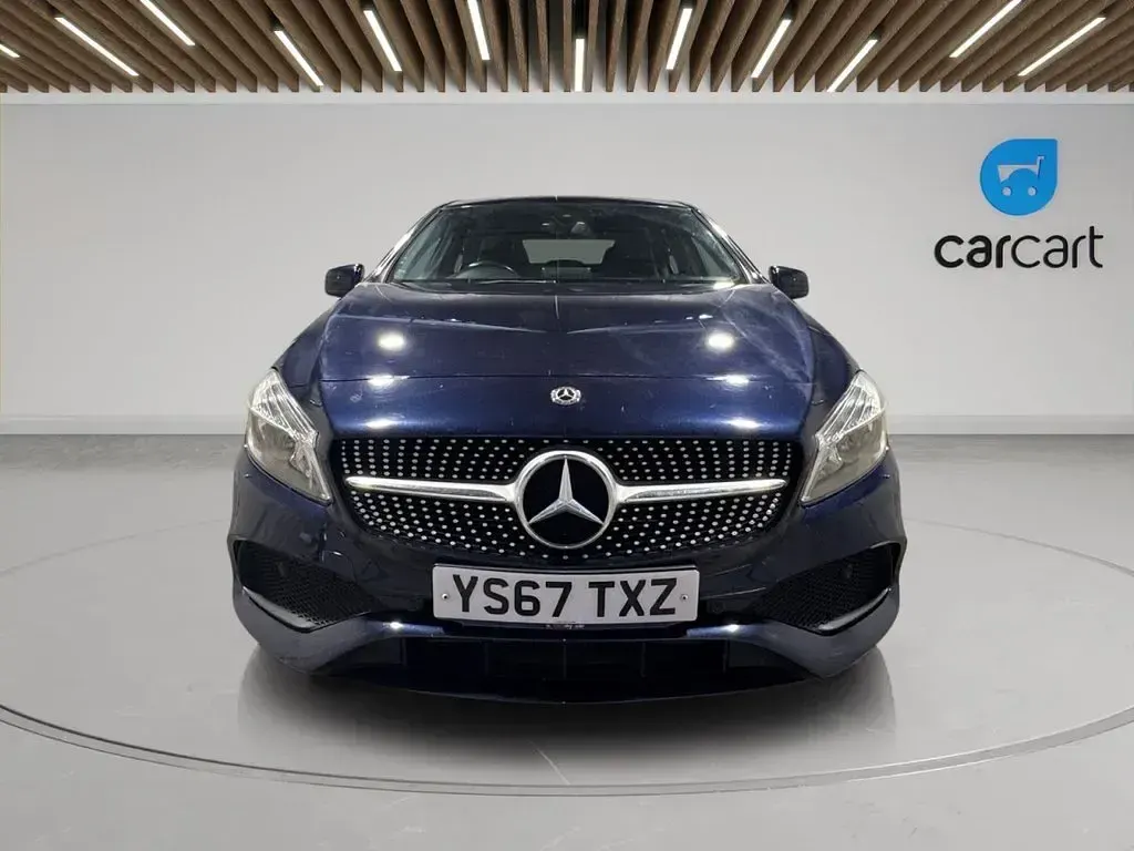 Used Mercedes A180 AMG line 109 HP (80 kW) 2017 Blue Hatchback