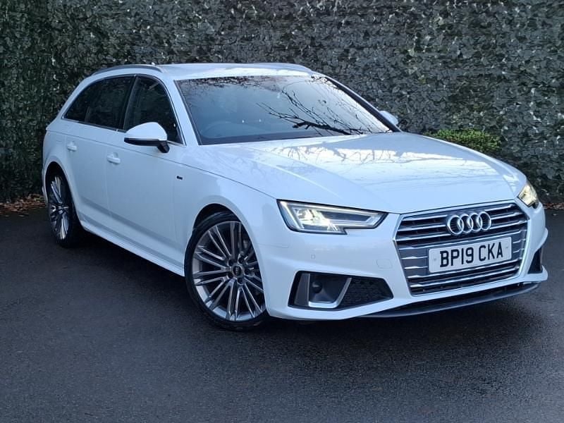 White Used 2019 Audi A4 S-Line Estate | £17,998 (Fair price) - Image 1/4