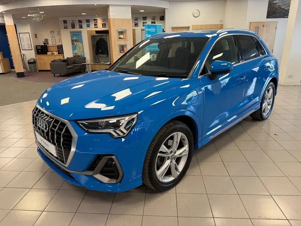 Begagnad Audi Q3 S-Line 150 HK (110 kW) 2019 Blå SUV
