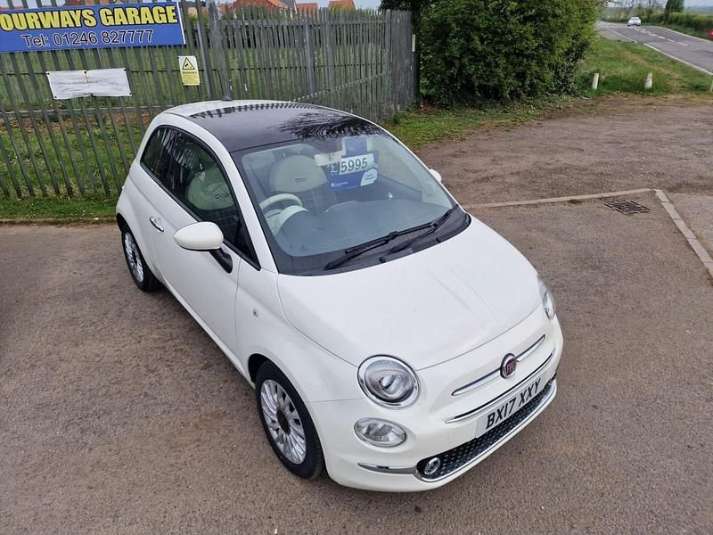 White Used 2017 Fiat 500 Lounge Hatchback | £5,795 (Fair price) - Image 1/4