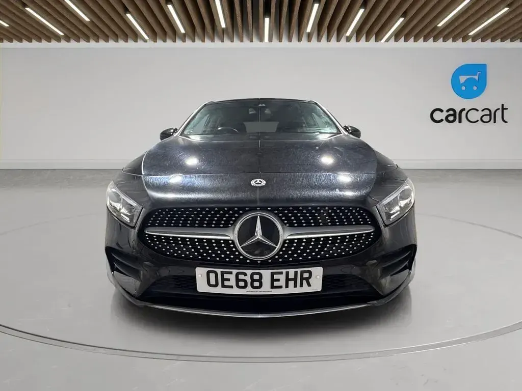 Used Mercedes A250 AMG line 221 HP (162 kW) 2018 Black Hatchback