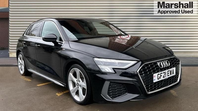 Black Used 2021 Audi A3 S-Line Hatchback | £18,990 (Fair price) - Image 1/4