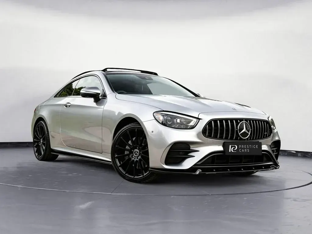 Used Mercedes E300 AMG line 265 HP (194 kW) 2022 Silver Coupe