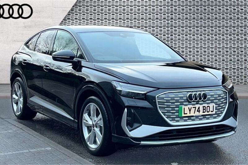 Black Used 2024 Audi Q4 Sportback e-tron S-Line SUV | £35,322 - Image 1/4