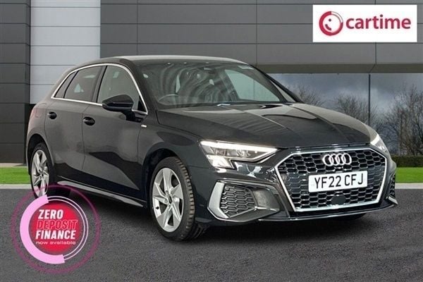 Black Used 2022 Audi A3 Sportback S-Line Hatchback | £21,000 - Image 1/3