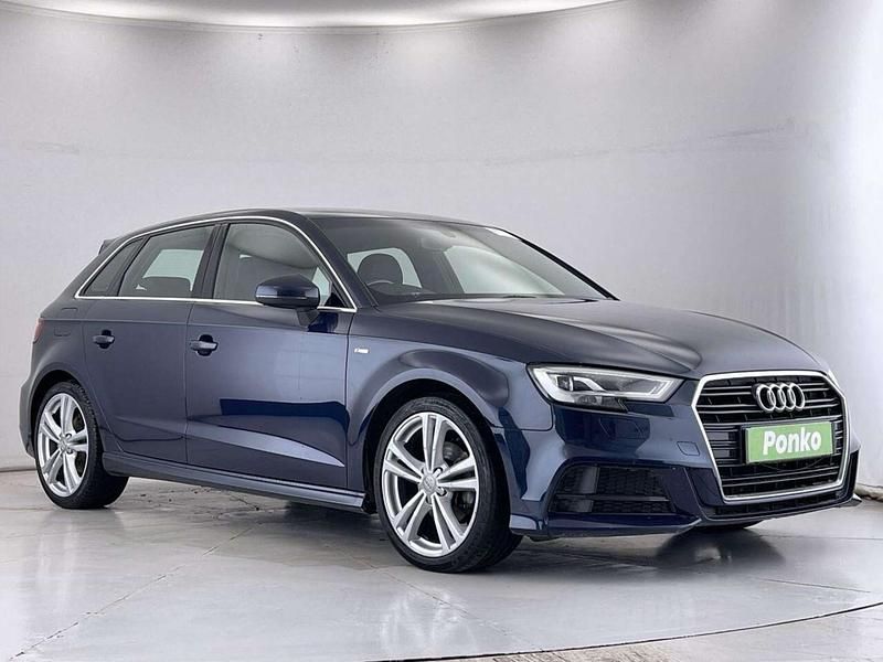 Blue Used 2018 Audi A3 Sportback S-Line Hatchback | £10,346 (Fair price) - Image 1/3