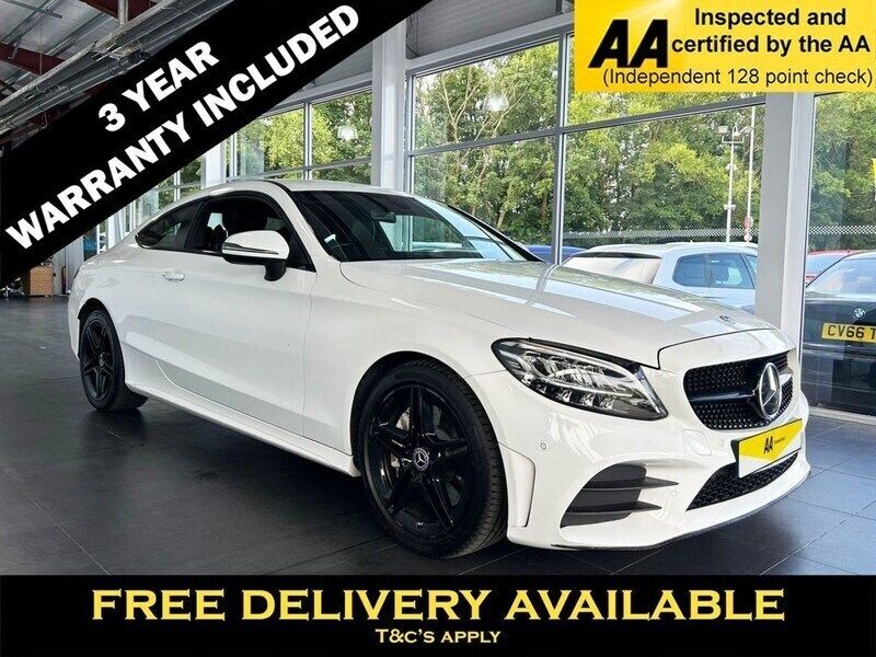 White Used 2018 Mercedes C300 AMG line Coupe | £17,995 (Fair price) - Image 1/2