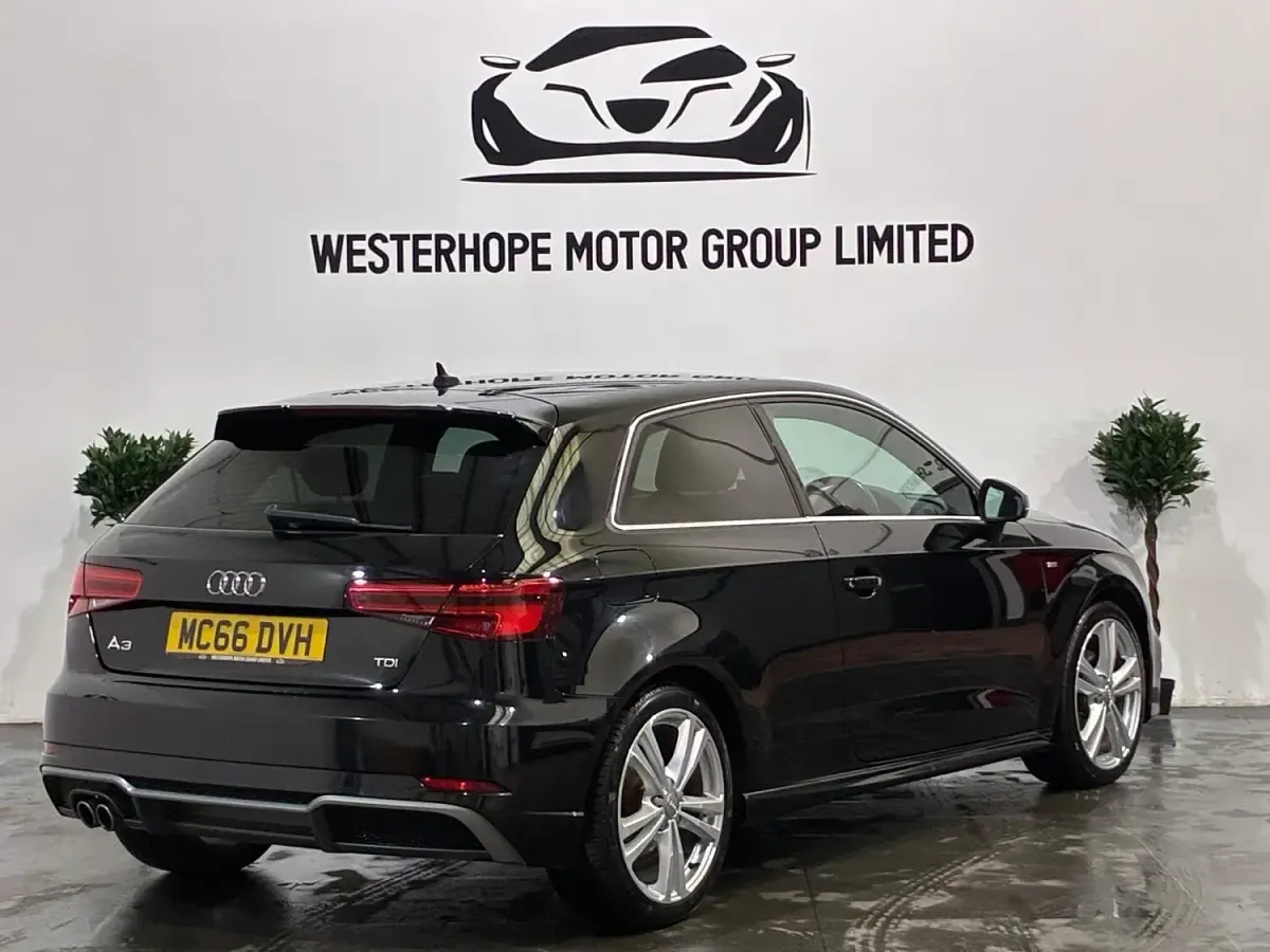Used Audi A3 S-Line 150 HP (110 kW) 2017 Black Hatchback