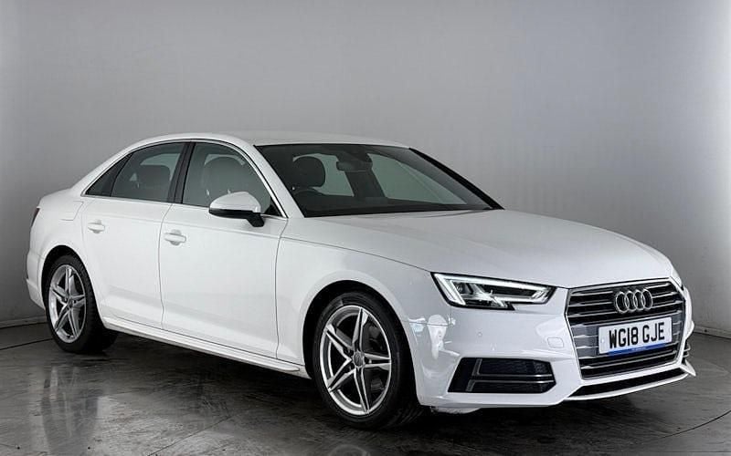 Used Audi A4 S-Line 150 HP (110 kW) 2018 White Sedan