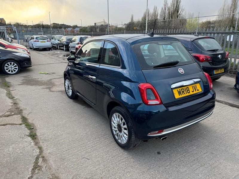 Used Fiat 500 Lounge 69 HP (50 kW) 2018 Blue Hatchback