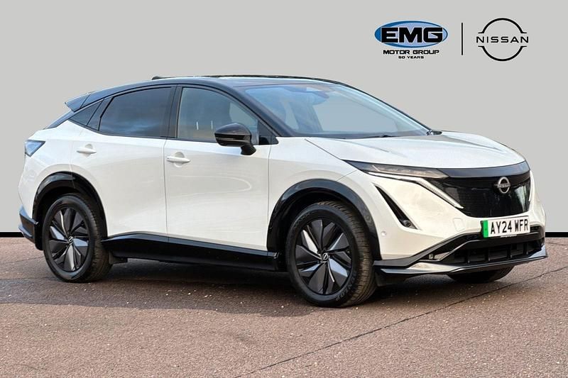 White/black Used 2024 Nissan Ariya Evolve SUV | £31,795 (A bit pricey) - Image 1/3