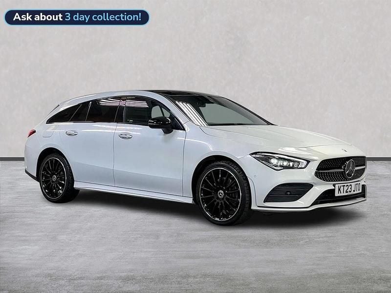 White Used 2023 Mercedes CLA250e AMG Line Premium Plus Sedan | £24,349 (Fair price) - Image 1/4