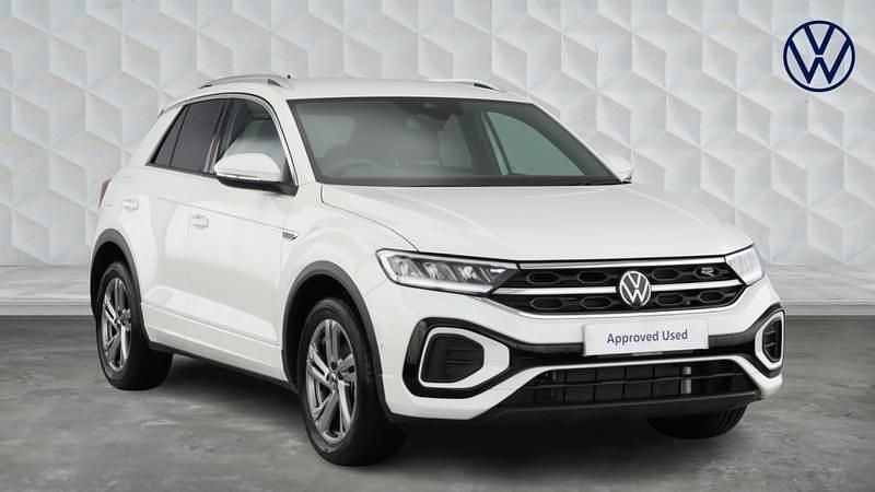Pure white Used 2025 VW T-Roc R-line SUV | £28,142 (A bit pricey) - Image 1/4