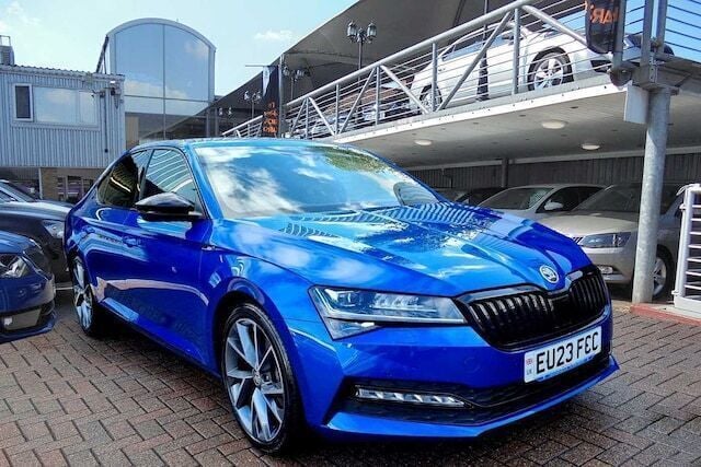 Blue Used 2023 Skoda Superb SportlinePlus Hatchback | £24,980 (Fair price) - Image 1/4
